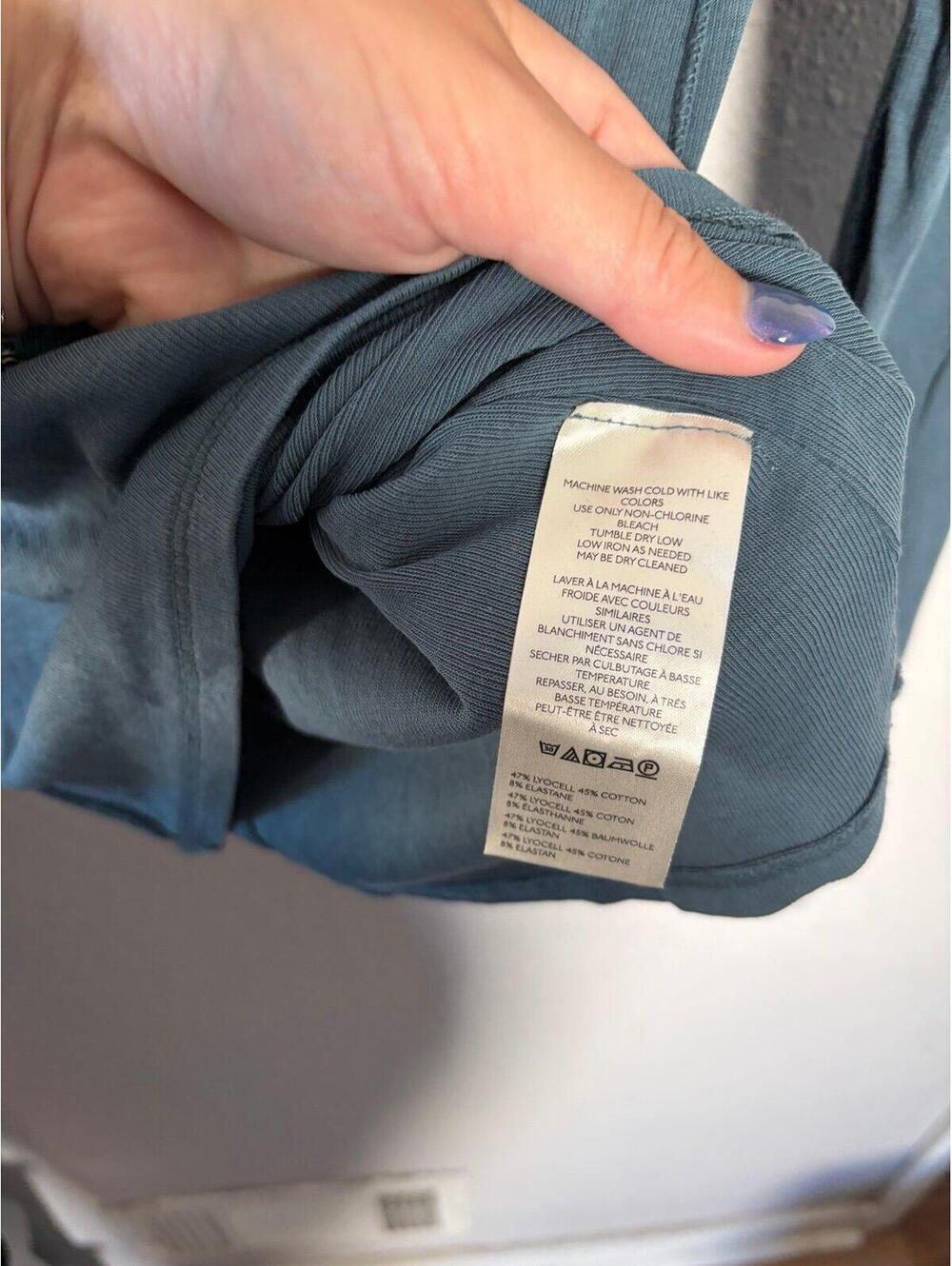 We The Free Teal Blue Turtle Neck Top size M - Picture 3 of 4